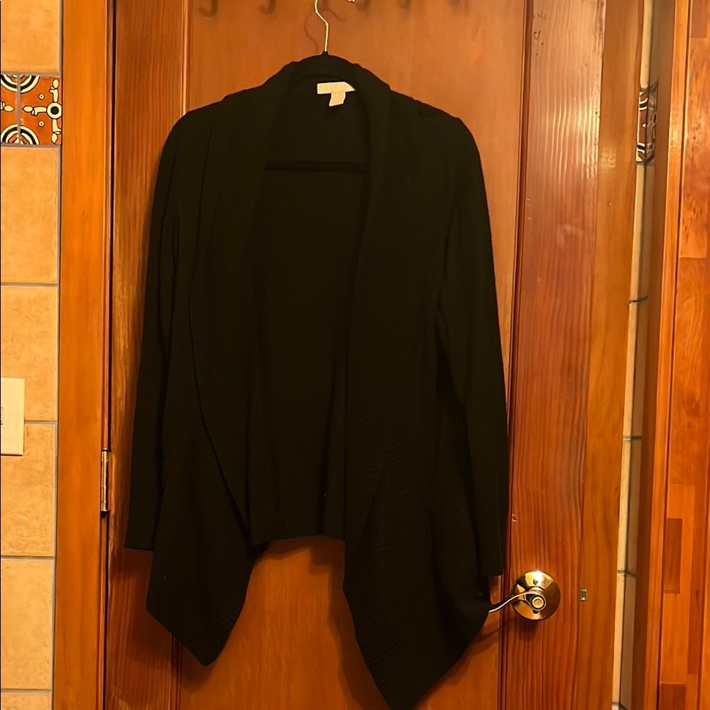 Banana Republic Black Waterfall Cardigan Sweater